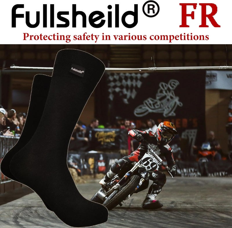 Fullsheild Fire Resistant Socks - Military Boot Socks, Flame Retardant for Auto Racing, Welding, Black - Image 4